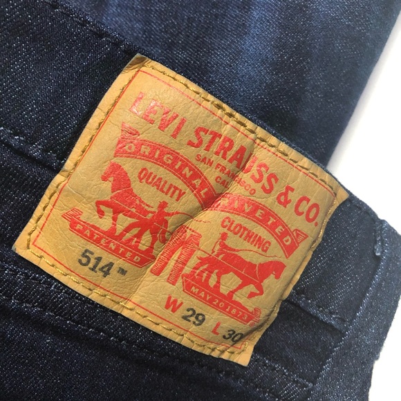 Levi’s 514 Dark Wash Denim Jeans Mens Size 29 Slim Straight - Picture 3 of 4